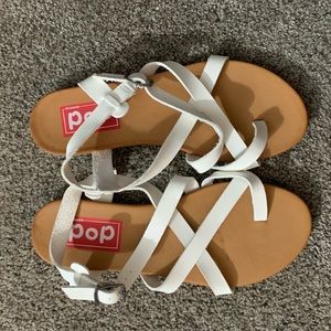 White Pop Sandals
